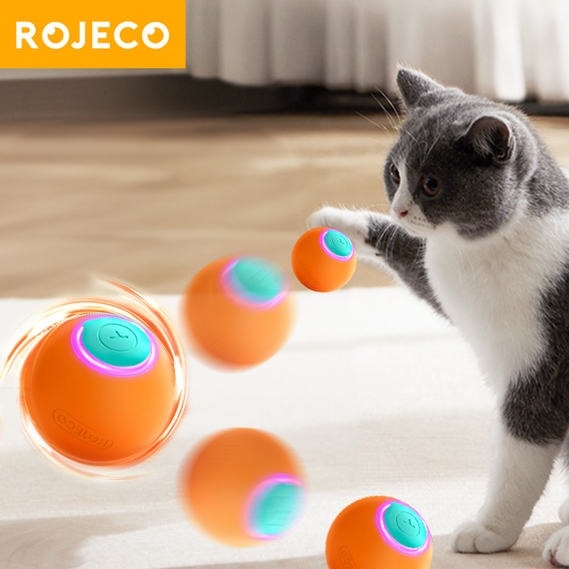 Automatic Moving Dog Ball - ROJECO Jouets interactifs intelligents pour chat,