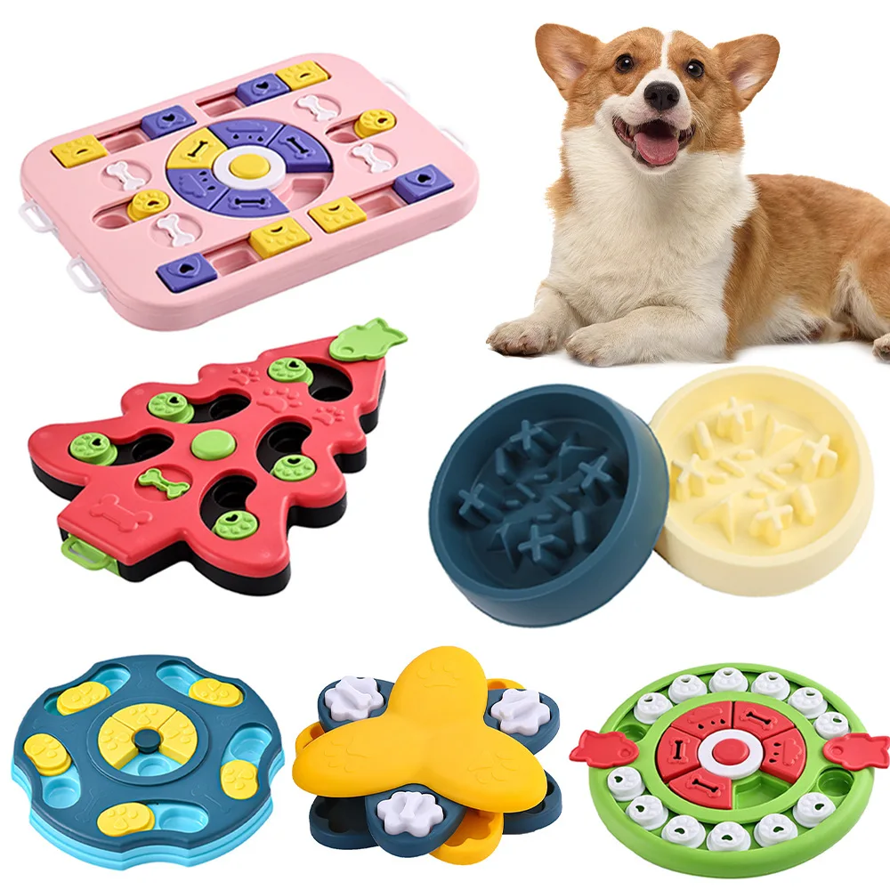 Dog Puzzle Feeder Toy - Distributeur de nourriture IQ pour chiots,