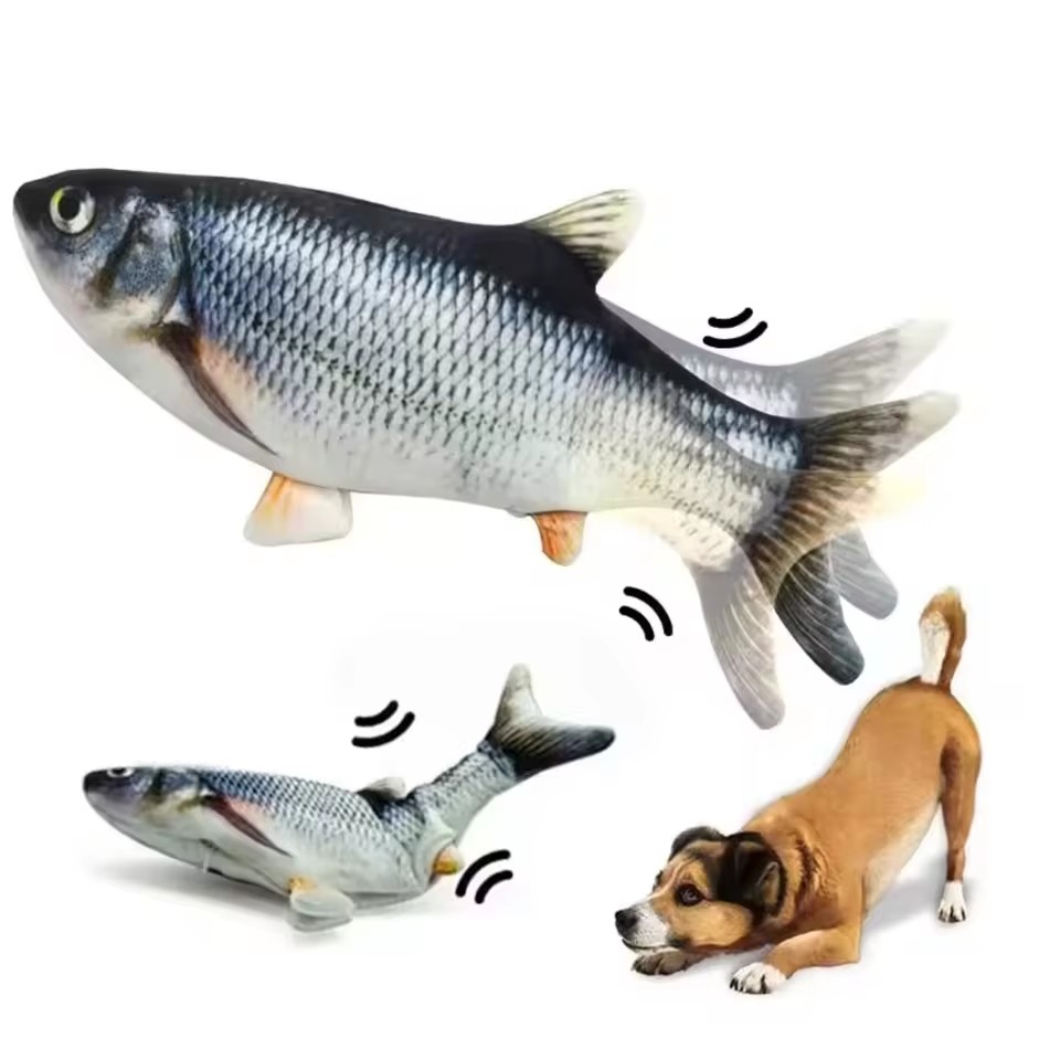 Electric Floppy Fish Dog Toy - Jouet pour chat et chien, poisson