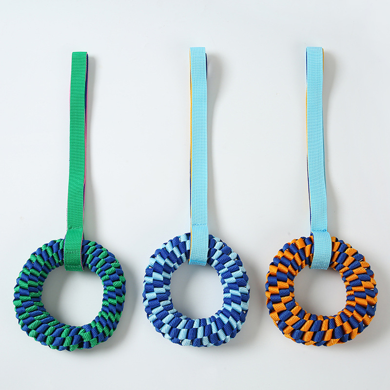 Dog Rope Toy Aggressive Chewers - Donut jouet à mâcher indestructible pour