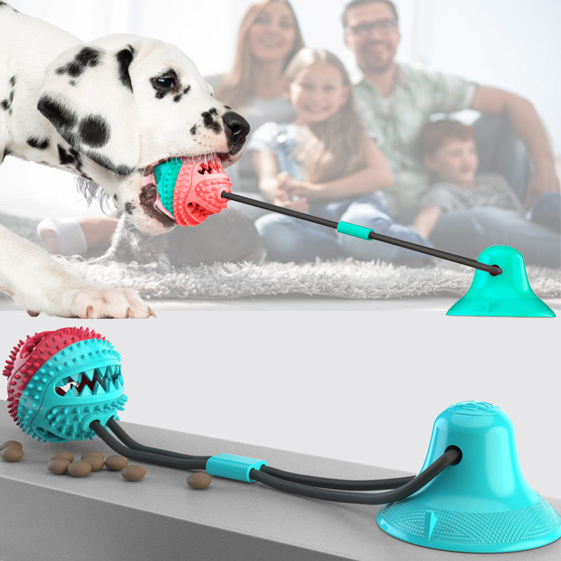 Rubber Treat Dispensing Dog Toy - Jouets à mâcher pour chiens agressifs,