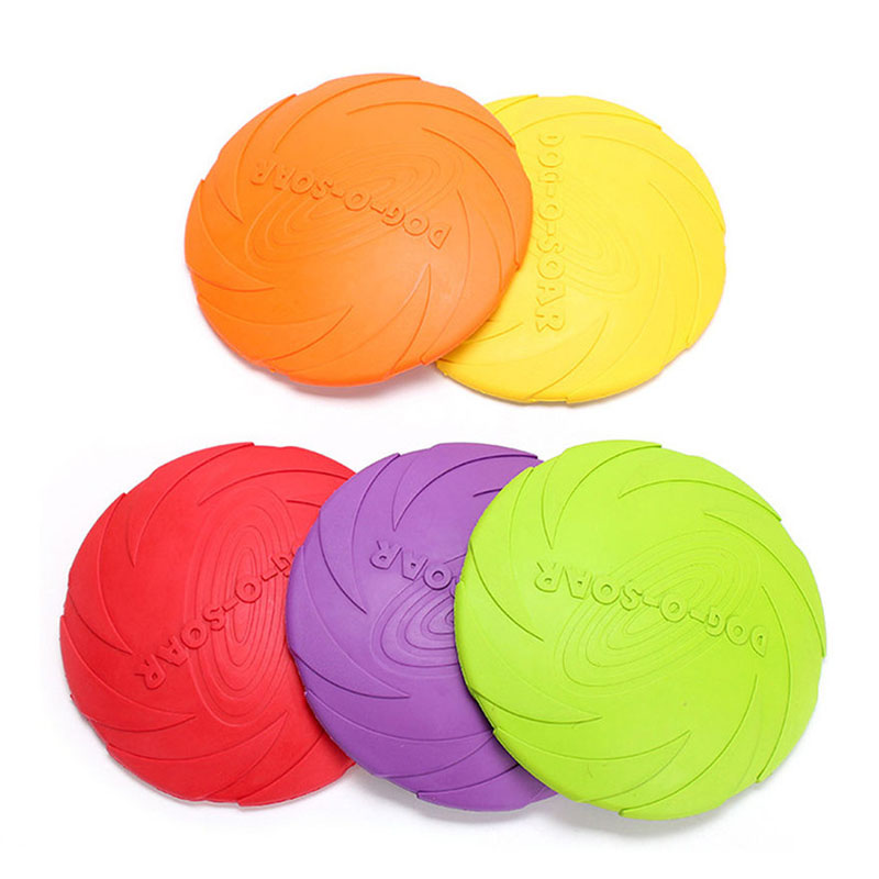 Flying Disc Dog Training Toy - Disques volants en caoutchouc pour chien,