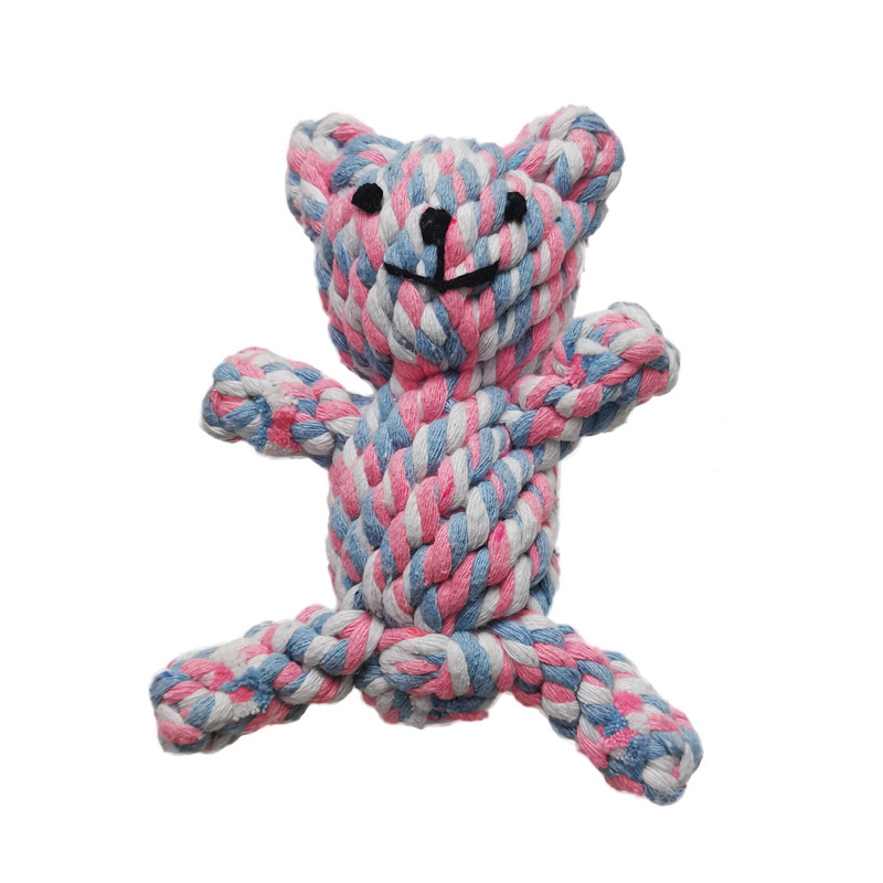 Interactive Squeaky Plush Dog Toy - Corde à mâcher pour chien en