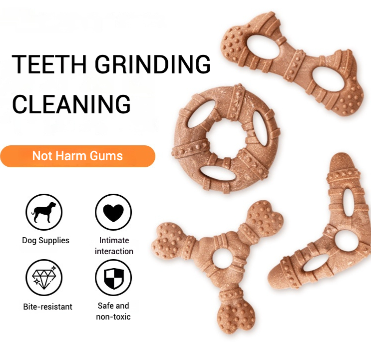 Teeth Cleaning Dog Chew Bone - Jouet molaire d'imitation d'os pour chien,