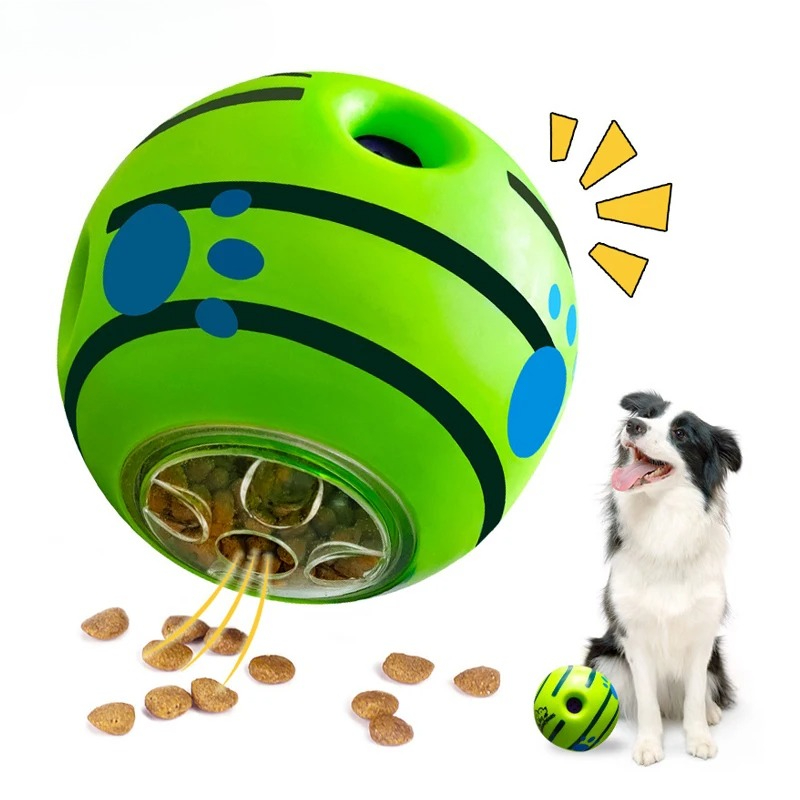 Rubber Treat Dispensing Dog Toy - Balle distributrice de friandises interactive pour