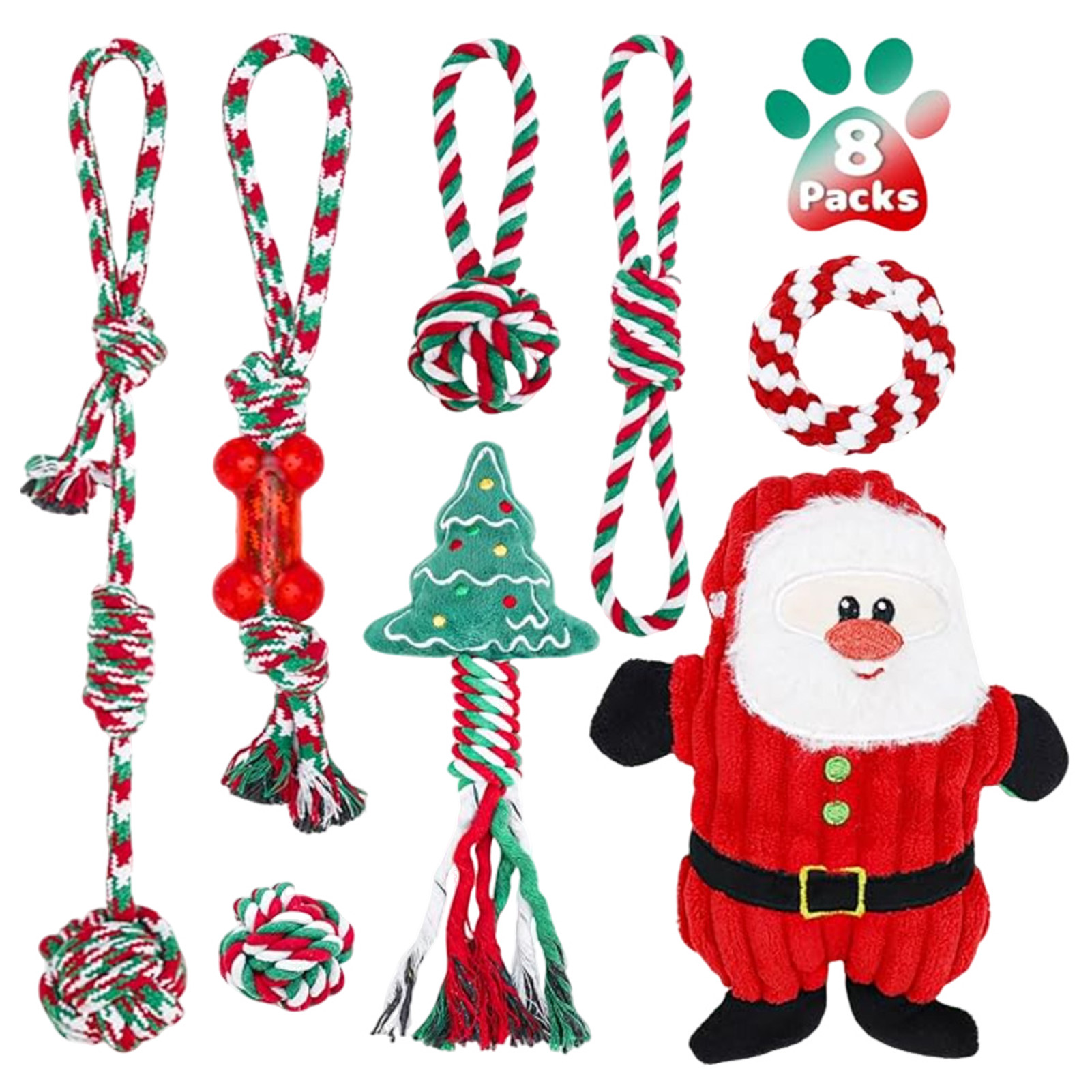Dog Rope Toy Aggressive Chewers - Ensemble de jouets à mâcher pour