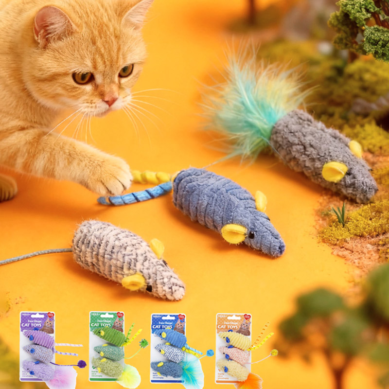 3 pièces réaliste souris en pe - Catnip Interactive Plush Mouse avis et prix