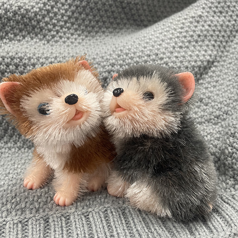 Poupées de chiens miniatures e - Interactive Squeaky Plush Dog Toy avis et prix