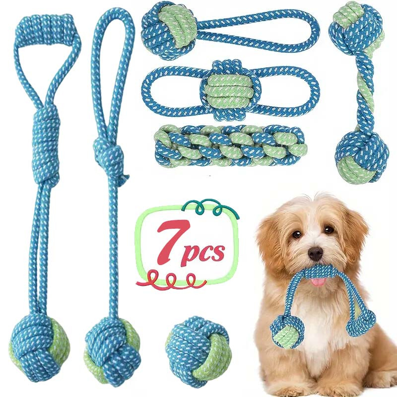 Ensemble de 7 jouets interacti - Dog Rope Toy Aggressive Chewers avis et prix