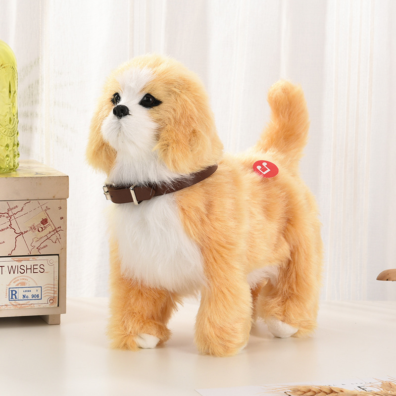 Jouets électroniques en peluch - Interactive Squeaky Plush Dog Toy avis et prix