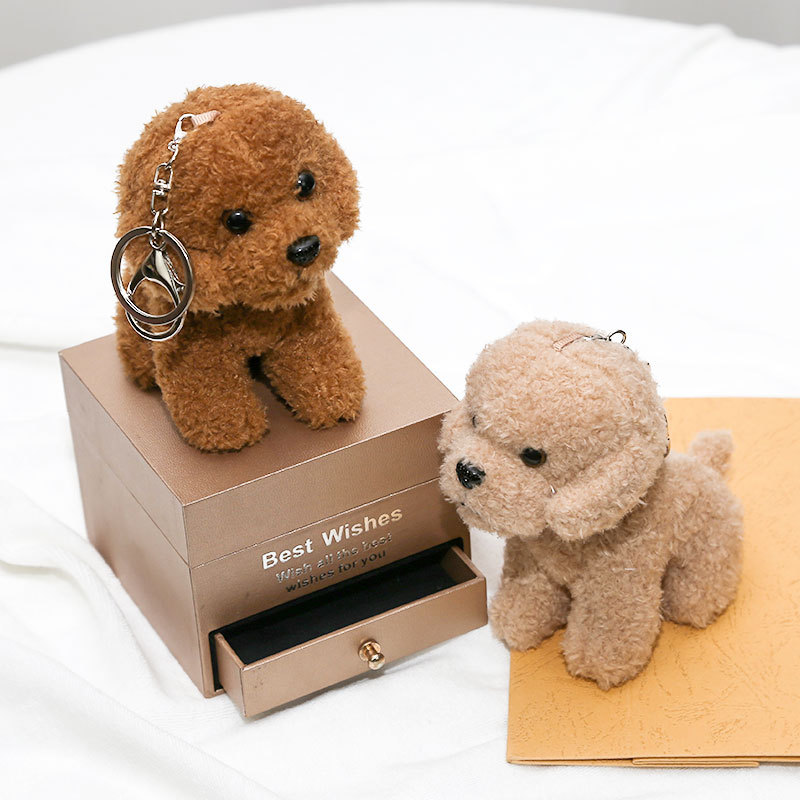 Porte-clés en peluche chien en - Interactive Squeaky Plush Dog Toy avis et prix